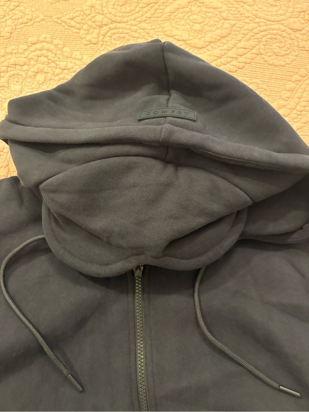 NWOT Comfrt Travel Essentials Zip-Up Hoodie Jacket in Navy - Picture 4 of 8